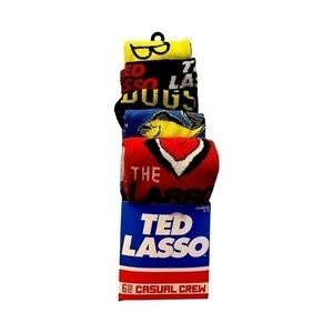 Ted Lasso casual crew socks- shoe size 8-12 6 pair unopened